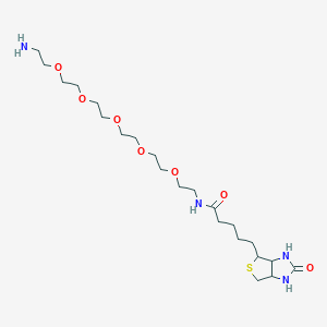 N-[2-[2-[2-[2-[2-(2-aminoethoxy)ethoxy]ethoxy]ethoxy]ethoxy]ethyl]-5-(2-oxo-1,3,3a,4,6,6a-hexahydrothieno[3,4-d]imidazol-4-yl)pentanamide