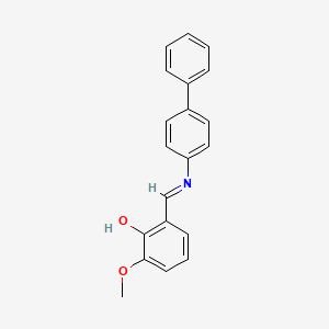 2-[(E)-(biphenyl-4-ylimino)methyl]-6-methoxyphenol