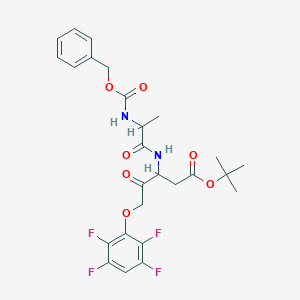 Tert-butyl 4-oxo-3-[2-(phenylmethoxycarbonylamino)propanoylamino]-5-(2,3,5,6-tetrafluorophenoxy)pentanoate