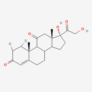 (10R,13S,17R)-1,2-dideuterio-17-hydroxy-17-(2-hydroxyacetyl)-10,13-dimethyl-1,2,6,7,8,9,12,14,15,16-decahydrocyclopenta[a]phenanthrene-3,11-dione