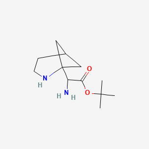 molecular formula C12H22N2O2 B15508215 Tert-butyl 2-amino-2-(2-azabicyclo[3.1.1]heptan-1-yl)acetate 