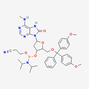 molecular formula C41H50N7O7P B15508240 3-Pyrrolidinesulfonic acid, 1-[[6-[[5-(hexahydro-2-oxo-1H-thieno[3,4-d]imidazol-4-yl)-1-oxopentyl]amino]-1-oxohexyl]oxy]-2,5-dioxo-, monosodium salt 