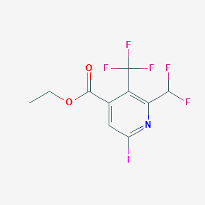 Ethyl 2-(difluoromethyl)-6-iodo-3-(trifluoromethyl)pyridine-4-carboxylate