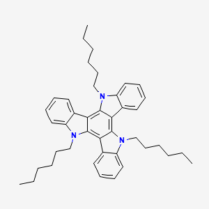 9,18,27-trihexyl-9,18,27-triazaheptacyclo[18.7.0.02,10.03,8.011,19.012,17.021,26]heptacosa-1,3,5,7,10,12,14,16,19,21,23,25-dodecaene