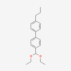 molecular formula C20H26O2 B15508308 4-Diethoxymethyl-4'-propylbiphenyl CAS No. 1443354-99-1