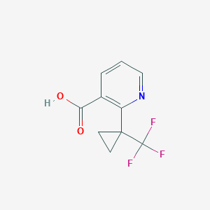 molecular formula C10H8F3NO2 B15508347 2-(1-(Trifluoromethyl)cyclopropyl)nicotinic acid 