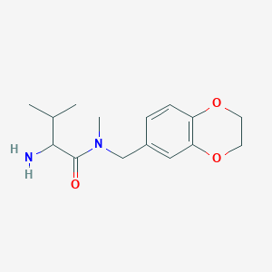 molecular formula C15H22N2O3 B15508349 2-amino-N-(2,3-dihydro-1,4-benzodioxin-6-ylmethyl)-N,3-dimethylbutanamide 