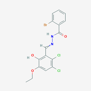 molecular formula C16H13BrCl2N2O3 B15508376 2-bromo-N-[(2,3-dichloro-5-ethoxy-6-hydroxyphenyl)methylideneamino]benzamide 