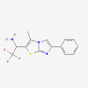 2,2,2-Trifluoro-1-(3-methyl-6-phenylimidazo[2,1-b][1,3]thiazol-2-yl)ethanamine