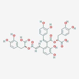 (2R)-2-[(E)-3-[2-[(Z)-3-[(1R)-1-carboxy-2-(3,4-dihydroxyphenyl)ethoxy]-1-(3,4-dihydroxyphenyl)-3-oxoprop-1-en-2-yl]-3,4-dihydroxyphenyl]prop-2-enoyl]oxy-3-(3,4-dihydroxyphenyl)propanoic acid