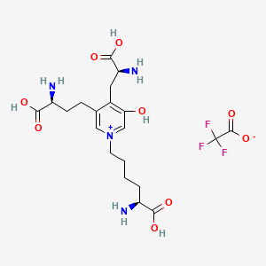 (2S)-2-amino-6-[4-[(2S)-2-amino-2-carboxyethyl]-3-[(3S)-3-amino-3-carboxypropyl]-5-hydroxypyridin-1-ium-1-yl]hexanoic acid;2,2,2-trifluoroacetate