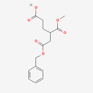 molecular formula C15H18O6 B15508442 4-Methoxycarbonyl-6-oxo-6-phenylmethoxyhexanoic acid 