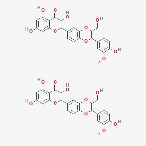 3,5,7-Trihydroxy-2-[2-(4-hydroxy-3-methoxyphenyl)-3-(hydroxymethyl)-2,3-dihydro-1,4-benzodioxin-6-yl]-2,3-dihydrochromen-4-one