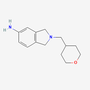 molecular formula C14H20N2O B15508489 2-[(oxan-4-yl)methyl]-2,3-dihydro-1H-isoindol-5-amine 