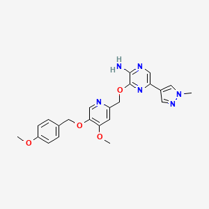 3-({4-methoxy-5-[(4-methoxybenzyl)oxy]pyridin-2-yl}methoxy)-5-(1-methyl-1H-pyrazol-4-yl)pyrazin-2-amine