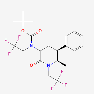 tert-Butyl ((5S,6R)-6-methyl-2-oxo-5-phenyl-1-(2,2,2-trifluoroethyl)piperidin-3-yl)(2,2,2-trifluoroethyl)carbamate