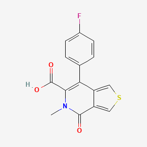 7-(4-Fluoro-phenyl)-5-methyl-4-oxo-4,5-dihydro-thieno[3,4-C]pyridine-6-carboxylic acid