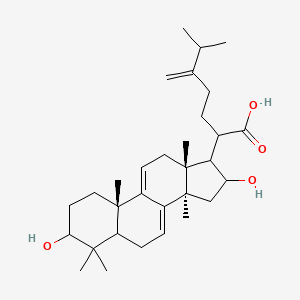 molecular formula C31H48O4 B15508652 2-[(10S,13R,14R)-3,16-dihydroxy-4,4,10,13,14-pentamethyl-2,3,5,6,12,15,16,17-octahydro-1H-cyclopenta[a]phenanthren-17-yl]-6-methyl-5-methylideneheptanoic acid 