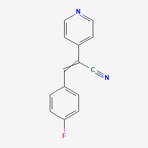 molecular formula C14H9FN2 B15508661 3-(4-Fluoro-phenyl)-2-pyridin-4-YL-acrylonitrile 