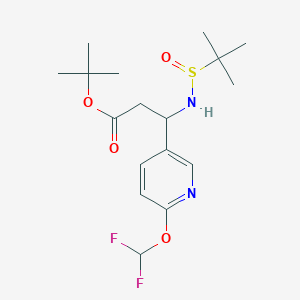 3-Pyridinepropanoic acid, 6-(difluoromethoxy)-beta-[[(1,1-dimethylethyl)sulfinyl]amino]-, 1,1-dimethylethyl ester, (betaS)-