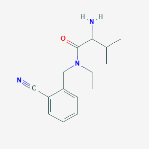 molecular formula C15H21N3O B15508675 2-amino-N-[(2-cyanophenyl)methyl]-N-ethyl-3-methylbutanamide 