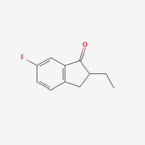 molecular formula C11H11FO B15508678 2-Ethyl-6-fluoro-indan-1-one 