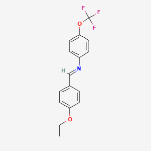 N-[(E)-(4-Ethoxyphenyl)methylidene]-4-(trifluoromethoxy)aniline