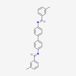 molecular formula C28H24N2 B15508688 N,N'-bis[(E)-(3-methylphenyl)methylidene]biphenyl-4,4'-diamine 