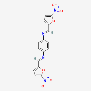 N,N'-bis[(E)-(5-nitrofuran-2-yl)methylidene]benzene-1,4-diamine