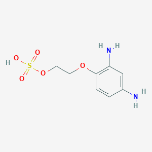 molecular formula C8H12N2O5S B15508799 2-(2,4-Diaminophenoxy)ethyl hydrogen sulfate 