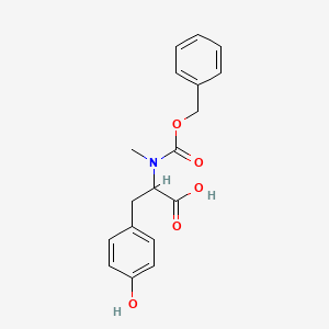 molecular formula C18H19NO5 B15508810 3-(4-Hydroxyphenyl)-2-[methyl(phenylmethoxycarbonyl)amino]propanoic acid 