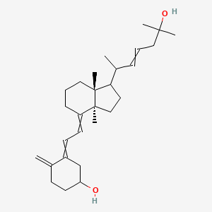 molecular formula C28H44O2 B15508812 3-[2-[(3aS,7aR)-1-(6-hydroxy-6-methylhept-3-en-2-yl)-3a,7a-dimethyl-1,2,3,5,6,7-hexahydroinden-4-ylidene]ethylidene]-4-methylidenecyclohexan-1-ol 