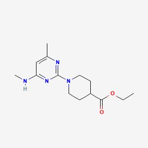 molecular formula C14H22N4O2 B15508821 Ethyl 1-[4-methyl-6-(methylamino)pyrimidin-2-yl]piperidine-4-carboxylate 