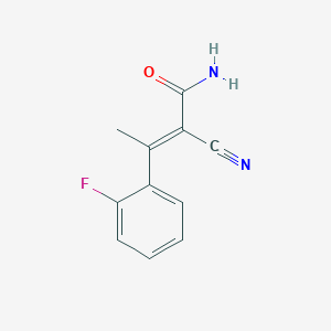 (2E)-2-cyano-3-(2-fluorophenyl)but-2-enamide