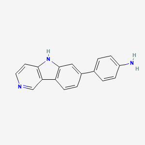 molecular formula C17H13N3 B15508888 4-(5H-pyrido[4,3-b]indol-7-yl)aniline 