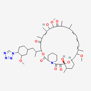 (1R)-1,18-dihydroxy-19,30-dimethoxy-12-[1-[3-methoxy-4-(tetrazol-1-yl)cyclohexyl]propan-2-yl]-15,17,21,23,29,35-hexamethyl-11,36-dioxa-4-azatricyclo[30.3.1.04,9]hexatriaconta-16,24,26,28-tetraene-2,3,10,14,20-pentone