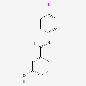 molecular formula C13H10INO B15508927 3-{(E)-[(4-iodophenyl)imino]methyl}phenol 