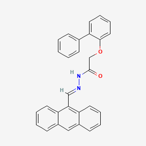 N'-[(E)-anthracen-9-ylmethylidene]-2-(biphenyl-2-yloxy)acetohydrazide