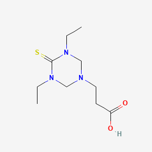 3-(3,5-Diethyl-4-thioxo-1,3,5-triazinan-1-yl)propanoic acid