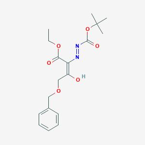 molecular formula C18H24N2O6 B15508979 ethyl (Z)-3-hydroxy-2-[(2-methylpropan-2-yl)oxycarbonyldiazenyl]-4-phenylmethoxybut-2-enoate 