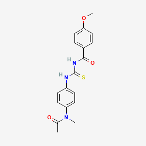 N-({4-[acetyl(methyl)amino]phenyl}carbamothioyl)-4-methoxybenzamide