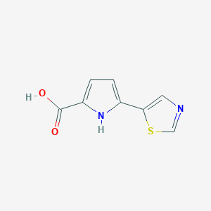 molecular formula C8H6N2O2S B15509031 5-(Thiazol-5-yl)-1H-pyrrole-2-carboxylic acid 