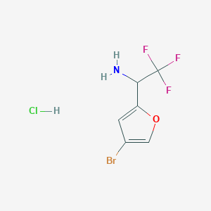 (R)-1-(4-Bromo-furan-2-YL)-2,2,2-trifluoro-ethylamine, hcl salt