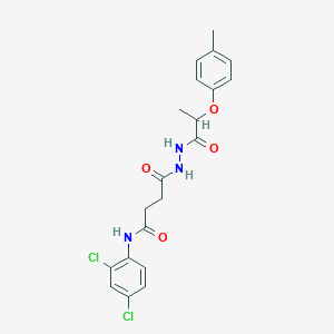 N-(2,4-dichlorophenyl)-4-{2-[2-(4-methylphenoxy)propanoyl]hydrazinyl}-4-oxobutanamide