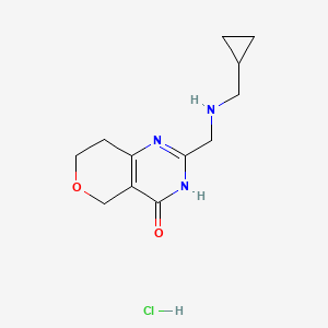 2-[[(Cyclopropylmethyl)amino]methyl]-4,5,7,8-tetrahydropyrano[4,3-d]pyrimidin-4-one hydrochloride