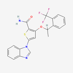 2-Thiophenecarboxamide, 5-(1H-benzimidazol-1-yl)-3-[1-[2-(trifluoromethyl)phenyl]ethoxy]-