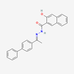 N'-[(1E)-1-(biphenyl-4-yl)ethylidene]-3-hydroxynaphthalene-2-carbohydrazide