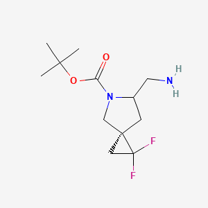 molecular formula C12H20F2N2O2 B15509113 tert-butyl (3S,6S)-6-(aminomethyl)-2,2-difluoro-5-azaspiro[2.4]heptane-5-carboxylate 