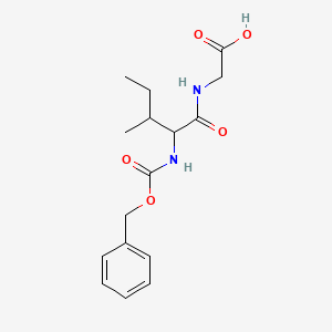 molecular formula C16H22N2O5 B15509124 [(2-([(Benzyloxy)carbonyl]amino)-3-methylpentanoyl)amino]acetic acid 