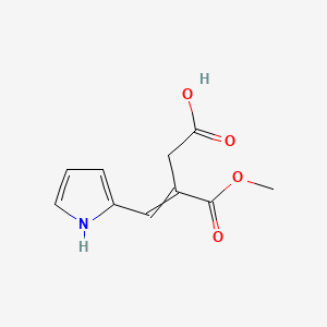 molecular formula C10H11NO4 B15509176 (E)-3-(methoxycarbonyl)-4-(1H-pyrrol-2-yl)but-3-enoic acid 